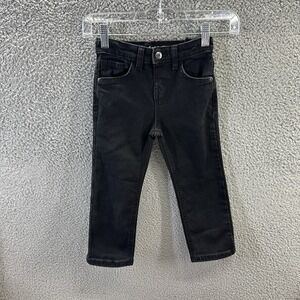 Cat & Jack Jeans Toddler Boy Size 3T Black Denim Super Stretch Straight Leg Jean